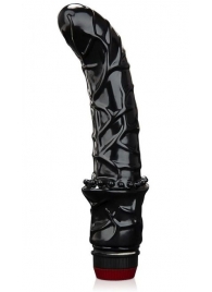 Черный вибромассажер простаты 6  Premium Prostate Massager - BlueLine - в Батайске купить с доставкой