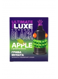 Черный стимулирующий презерватив  Грива мулата  с ароматом яблока - 1 шт. - Luxe - купить с доставкой в Батайске