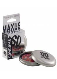 Экстремально тонкие презервативы в железном кейсе MAXUS Extreme Thin - 3 шт. - Maxus - купить с доставкой в Батайске