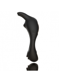 Черное эрекционное кольцо с двумя моторами Zeus Dual Vibe Cock Ring - FeelzToys - в Батайске купить с доставкой
