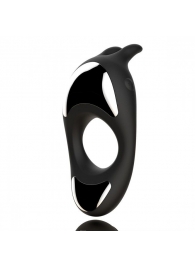 Черное эрекционное кольцо с двумя моторами Zeus Dual Vibe Cock Ring - FeelzToys - в Батайске купить с доставкой