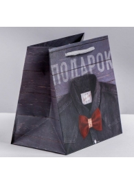 Ламинированный квадратный пакет «Мужской стиль» - 14 х 14 х 9 см. - Сима-Ленд - купить с доставкой в Батайске