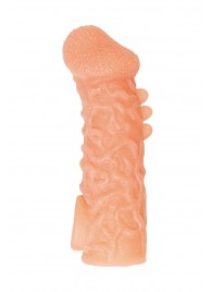 Телесная закрытая насадка с шершавой головкой Cock Sleeve Size S - 13,8 см. - KOKOS - в Батайске купить с доставкой