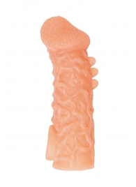 Телесная закрытая насадка с шершавой головкой Cock Sleeve Size M - 15,6 см. - KOKOS - в Батайске купить с доставкой