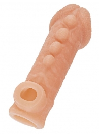 Телесная закрытая насадка с шишечками Cock Sleeve Size S - 13,8 см. - KOKOS - в Батайске купить с доставкой