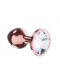 Пробка цвета розового золота с прозрачным кристаллом Diamond Moonstone Shine L - 8,3 см. - Lola Games - купить с доставкой в Батайске