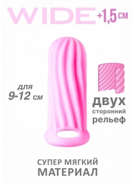 Розовый фаллоудлинитель Homme Wide - 11 см. - Lola Games - в Батайске купить с доставкой
