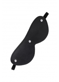 Черная кожаная маска Anonymo с мягким подкладом - ToyFa - купить с доставкой в Батайске