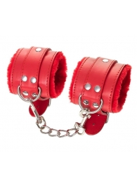 Красные наручники Anonymo из искусственной кожи - ToyFa - купить с доставкой в Батайске