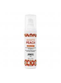 Разогревающее массажное масло Gourmet White Peach Organic с органическими ингредиентами - 50 мл. - Exsens - купить с доставкой в Батайске