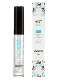 Блеск для губ Hot Kiss Coconut с ароматом кокоса - 7 мл. - Exsens - купить с доставкой в Батайске