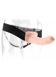 Полый страпон 8  Hollow Strap-On телесного цвета - 19 см. - Pipedream - купить с доставкой в Батайске