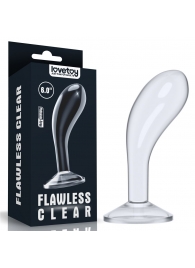 Прозрачный стимулятор простаты Flawless Clear Prostate Plug - 15 см. - Lovetoy - в Батайске купить с доставкой