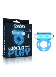 Голубое, светящееся в темноте эрекционное виброкольцо Lumino Play Vibrating Penis Ring - Lovetoy - в Батайске купить с доставкой
