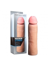 Телесная фаллическая насадка на пенис Magnum Xtender - 23 см. - Blush Novelties - в Батайске купить с доставкой