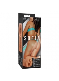 Мастурбатор-вагина цвета карамели Sofia с вибрацией - Blush Novelties - в Батайске купить с доставкой