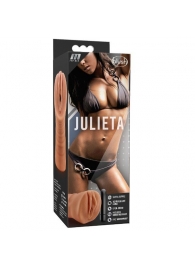 Мастурбатор-вагина цвета карамели Julieta с вибрацией - Blush Novelties - в Батайске купить с доставкой