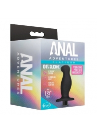 Черный анальный вибромассажёр Silicone Vibrating Prostate Massager 02 - 10,8 см. - Blush Novelties - в Батайске купить с доставкой