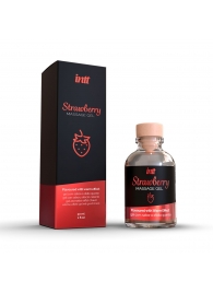 Массажный гель с ароматом клубники Strawberry - 30 мл. - INTT - купить с доставкой в Батайске