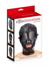 Маска-шлем с отверстием для рта и съемными шорами - Fetish Tentation - купить с доставкой в Батайске