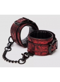 Красно-черные наручники Reversible Faux Leather Wrist Cuffs - Fifty Shades of Grey - купить с доставкой в Батайске