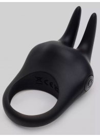 Черное эрекционное виброкольцо Sensation Rechargeable Vibrating Rabbit Love Ring - Fifty Shades of Grey - в Батайске купить с доставкой