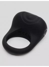 Черное эрекционное виброкольцо Sensation Rechargeable Vibrating Love Ring - Fifty Shades of Grey - в Батайске купить с доставкой