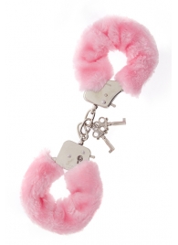 Металлические наручники с розовой меховой опушкой METAL HANDCUFF WITH PLUSH PINK - Dream Toys - купить с доставкой в Батайске