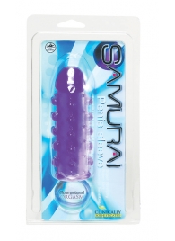 Закрытая фиолетовая насадка с пупырышками SAMURAI PENIS SLEEVE PURPLE - 14,5 см. - NMC - в Батайске купить с доставкой