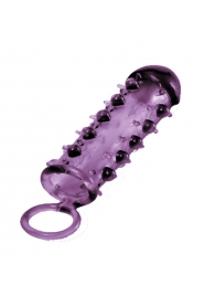 Закрытая фиолетовая насадка с пупырышками SAMURAI PENIS SLEEVE PURPLE - 14,5 см. - NMC - в Батайске купить с доставкой