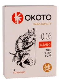 Тонкие презервативы OKOTO Thin Extra Soft - 3 шт. - Sitabella - купить с доставкой в Батайске