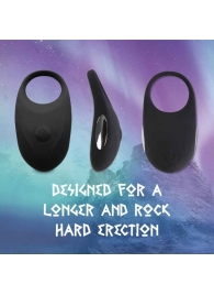 Черное эрекционное виброкольцо Thor Cockring - FeelzToys - в Батайске купить с доставкой