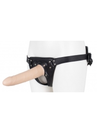 Пустотелый страпон Harness CLASSIC с бандажом - 19,5 см. - LOVETOY (А-Полимер) - купить с доставкой в Батайске