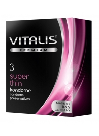 Ультратонкие презервативы VITALIS PREMIUM super thin - 3 шт. - Vitalis - купить с доставкой в Батайске