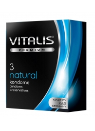 Классические презервативы VITALIS PREMIUM natural - 3 шт. - Vitalis - купить с доставкой в Батайске