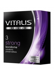 Презервативы с утолщенной стенкой VITALIS PREMIUM strong - 3 шт. - Vitalis - купить с доставкой в Батайске