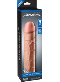 Телесная насадка Fantasy X-tensions Perfect 2  Extension - 20,3 см. - Pipedream - в Батайске купить с доставкой