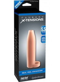 Насадка-расширитель с кольцом для подхвата мошонки Real Feel Enhancer - 14 см. - Pipedream - в Батайске купить с доставкой
