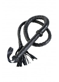 Длинный кожаный кнут с хлопушками на конце - ToyFa - купить с доставкой в Батайске