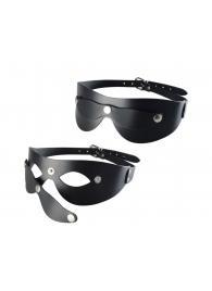 Черная кожаная маска  Новичок - Sitabella - купить с доставкой в Батайске