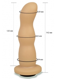Телесная рельефная насадка Harness - 14,2 см. - LOVETOY (А-Полимер) - купить с доставкой в Батайске