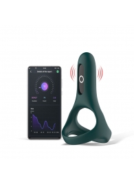 Изумрудное виброкольцо Magic Motion Rise с подхватом мошонки - Magic Motion - в Батайске купить с доставкой