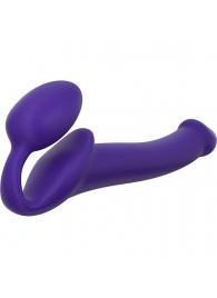 Фиолетовый безремневой страпон Silicone Bendable Strap-On - size M - Strap-on-me - купить с доставкой в Батайске