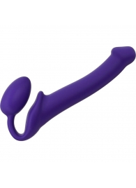 Фиолетовый безремневой страпон Silicone Bendable Strap-On - size M - Strap-on-me - купить с доставкой в Батайске