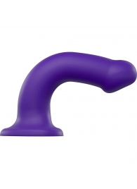 Фиолетовый фаллоимитатор-насадка Strap-On-Me Dildo Dual Density size L - 19 см. - Strap-on-me - купить с доставкой в Батайске