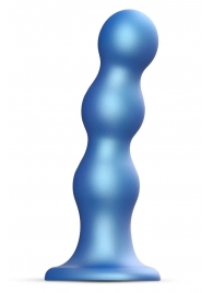 Голубая насадка Strap-On-Me Dildo Plug Balls size S - Strap-on-me - купить с доставкой в Батайске