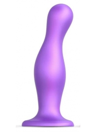Фиолетовая насадка Strap-On-Me Dildo Plug Curvy size L - Strap-on-me - купить с доставкой в Батайске