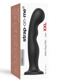 Черная насадка Strap-On-Me Dildo Plug P G size XXL - Strap-on-me - купить с доставкой в Батайске