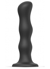 Черная насадка Strap-On-Me Dildo Geisha Balls size M - Strap-on-me - купить с доставкой в Батайске