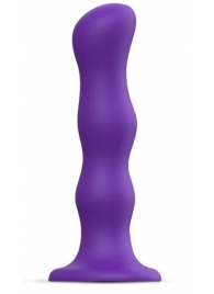 Фиолетовая насадка Strap-On-Me Dildo Geisha Balls size M - Strap-on-me - купить с доставкой в Батайске
